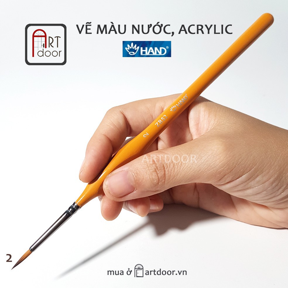 [ARTDOOR] Cọ vẽ đi nét HAND thân vàng (ZBS2)