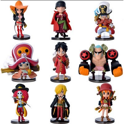Mô Hình Nhân Vật One Piece Team Luffy Chibi ( Full Bô 9 Nhân Vật )