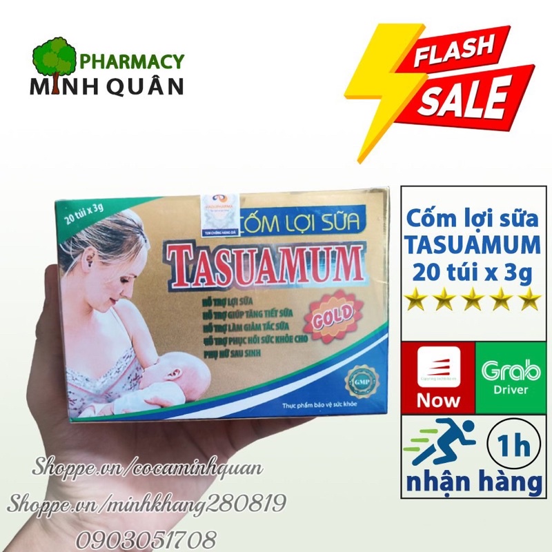 Cốm lợi sữa cho mẹ Tasuamum (20 gói x 3g) [CHÍNH HÃNG]