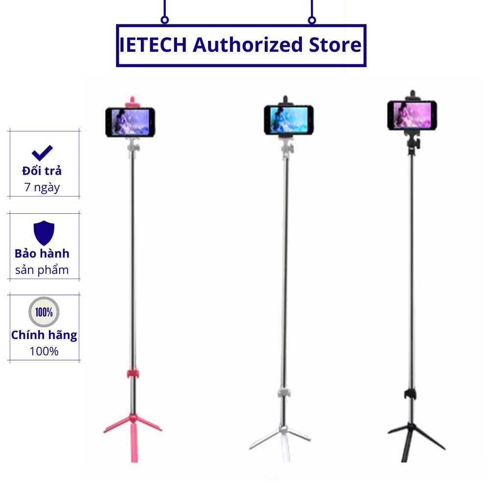 Gậy tự sướng PKCB Tripod Selfie Stick ba chân kèm Bluetooth đa năng, gập gọn