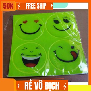 Miếng dán phản quang mặt cười 1 bộ 4 miếng