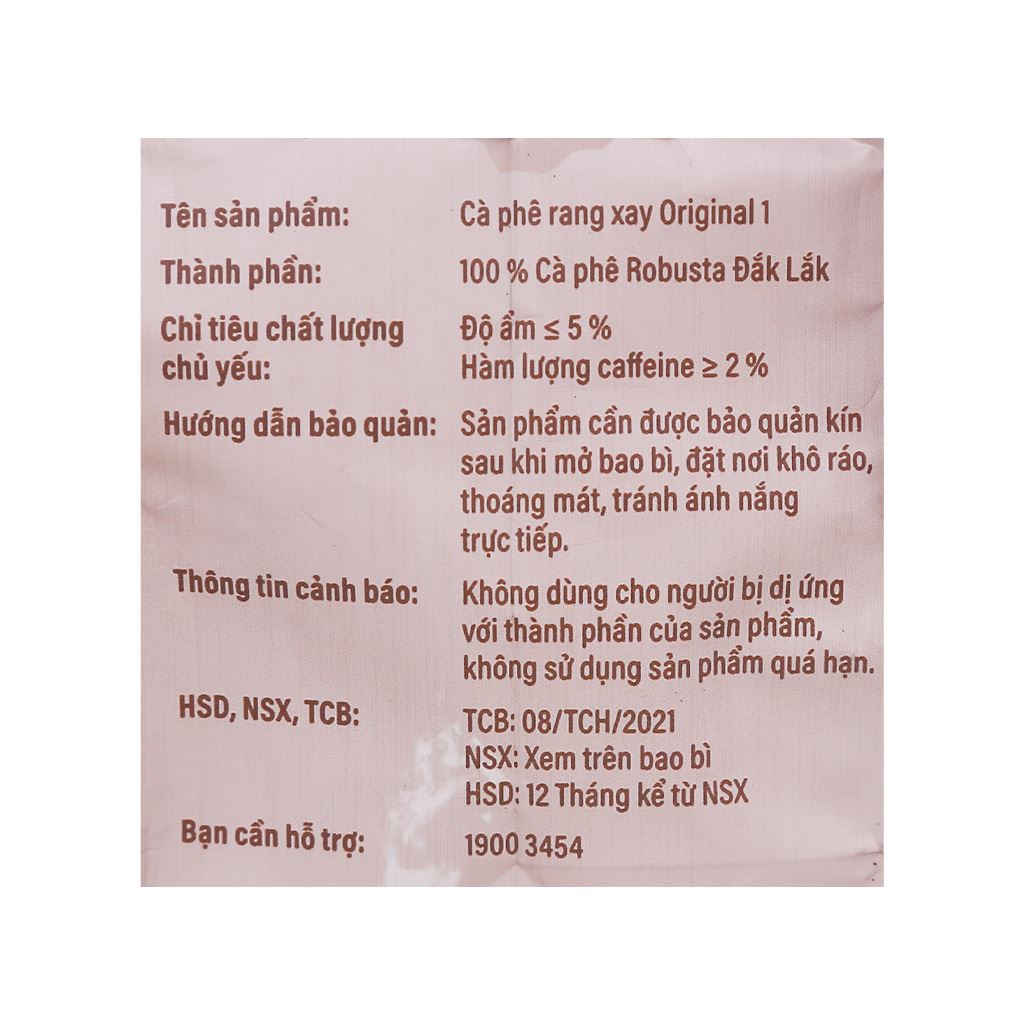 Cà phê rang xay Original 1 – Gu đậm truyền thống của The Coffee House với 100% thành phần cà phê Robusta Đăk Lăk