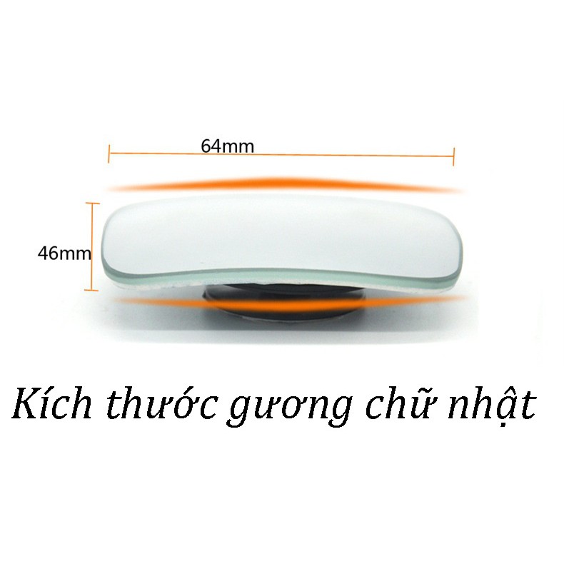  Bộ 2 gương lồi vuông chữ nhật dài đa cực 360 độ tăng tầm nhìn lái xe | BigBuy360 - bigbuy360.vn