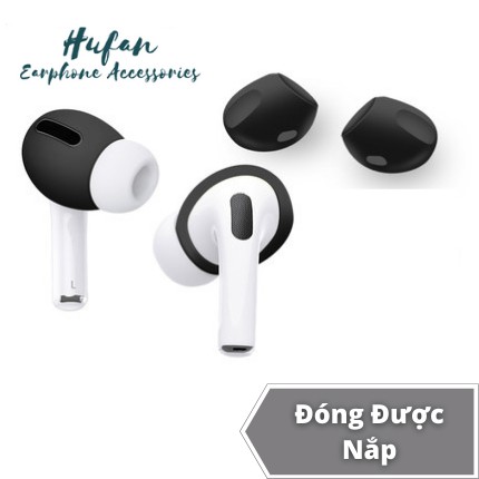 [ĐÓNG ĐƯỢC NẮP] 2 Nút Cao Su Silicon Siêu Mỏng Bọc Tai Nghe Apple Airpods 1/2/Pro Chống Bẩn Đóng Được Dock Nắp