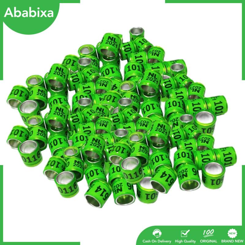 Set 100 Vòng Số Năm 2021 Bằng Nhôm Nhiều Màu Sắc Dùng Đeo Chân Chim Bồ Câu