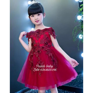 ĐẦM ĐỎ TRỄ VAI NGẮN CAO CẤP