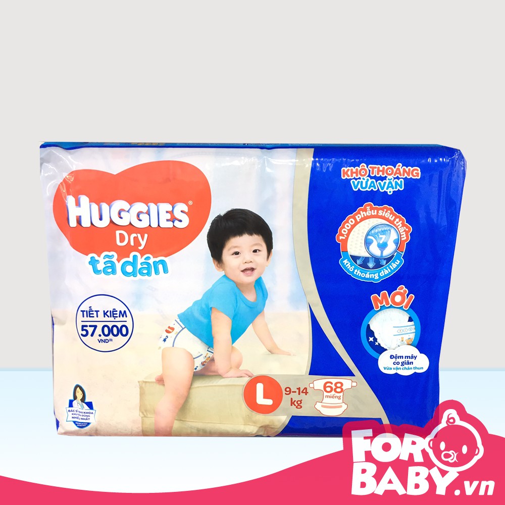 TÃ DÁN HUGGIES ĐỦ SIZE M74/L68/XL62