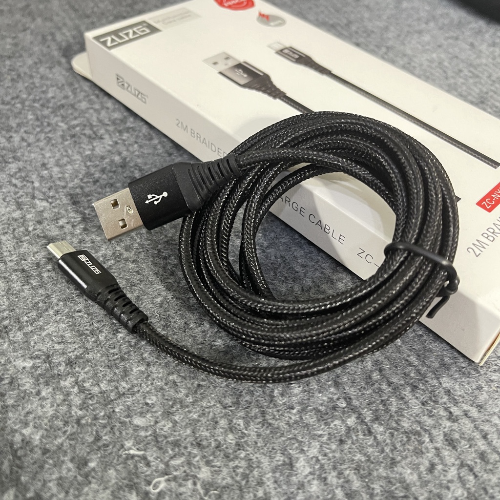 Dây sạc samsung zuzg NY-01L micro usb 2m sạc nhanh bọc dù siêu bền bảo hành 12 tháng