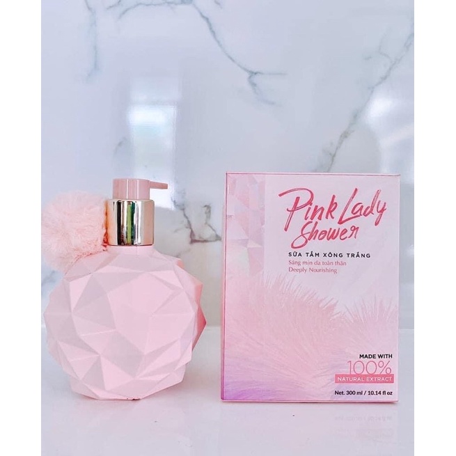 Sữa Tắm Trắng Pink Lady 300ml , Sữa Tắm hương nước hoa dưỡng trắng da toàn thân Pink Lady