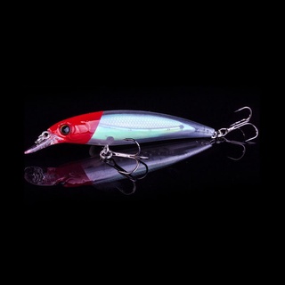 11cm / 14g Chìm Chìm Nhựa ABS Mồi Cứng Dạ Quang Minnow Bionic Mồi Với 4 # Móc Gai Sắc Nét Mắt 3D Mồi Câu Cá Biển
