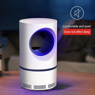 Máy bắt muỗi bằng Led điện quang có quạt tút hình trụ mini mới 2021