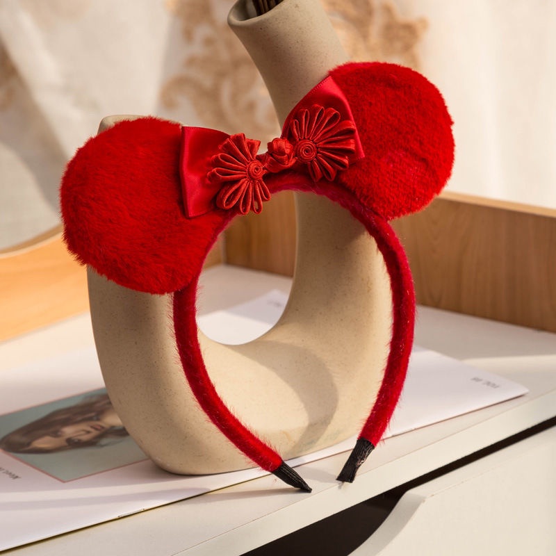 Băng Đô Cài Tóc Màu Đỏ Phong Cách Trung Hoa Mừng Năm Mới