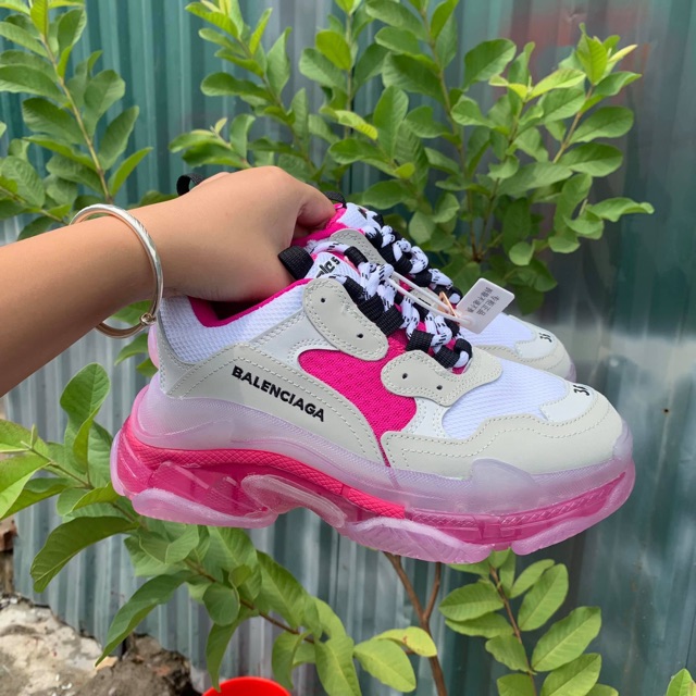 Xả Xả | Xả Xả| HOT THANH LÝ- Giầy balenciaga hồng trắng 1:1 ( full box + free ship ) 2020 Có Sẵn 🍀 Xịn L * . ) ¹ .