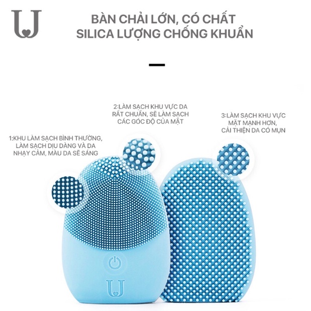 Máy rửa mặt Mini massage Xiaomi Youpin Jordan & Judy NV0001 Cao Cấp Rung Sóng Siêu Âm - Rửa Sạch Sâu Da Mặt