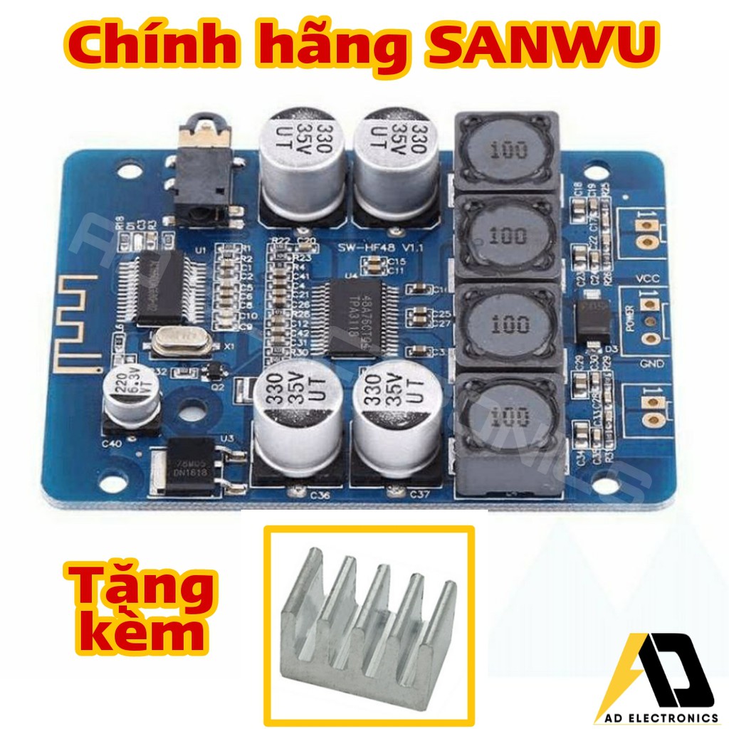 [CHÍNH HÃNG SANWU]BẢNG MẠCH KHUẾCH ĐẠI ÂM THANH KỸ THUẬT SỐ TPA3118 STEREO 30WX2 8 - 24VDC