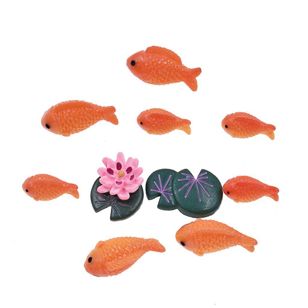 MIQUEL Set 5 Đồ trang trí Cá Vàng Trang Trí Bể Cá