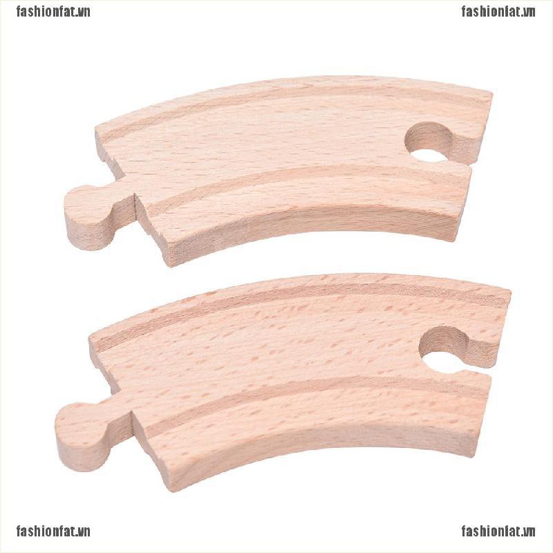 [Iron] 1 Pcs Wooden Small Curve Track Railway Accessories Compatible All Major Brands [VN]