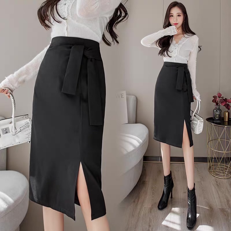 Chân Váy Bút Chì thắt nơ