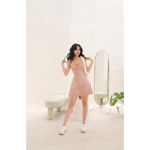 Váy 2 dây nơ ngực Naked By V - Mandarine Dress