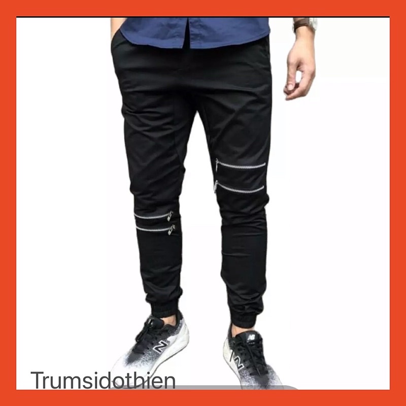Quần jogger kaki 4 khoá gối cực đẹp