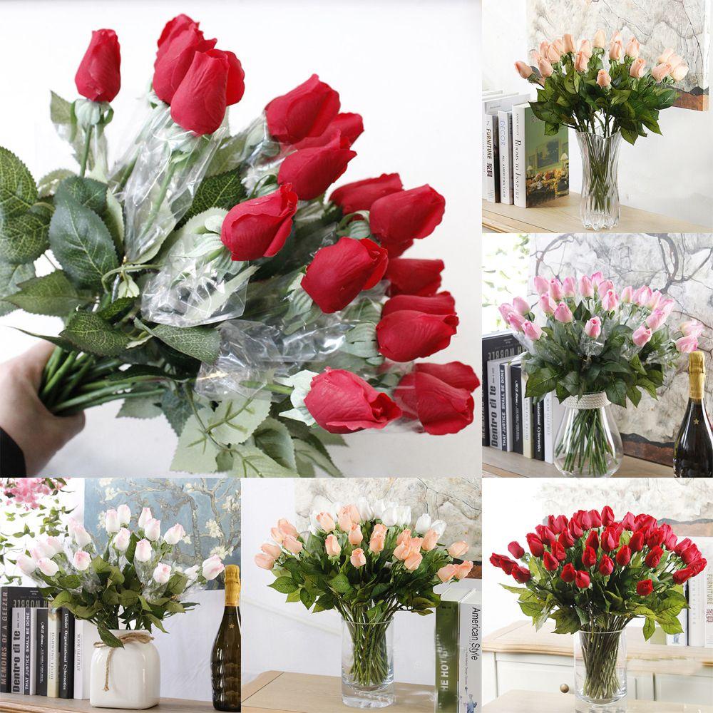 KUNHEV Bó Hoa Mẫu Đơn Giả Bằng Lụa Trang Trí