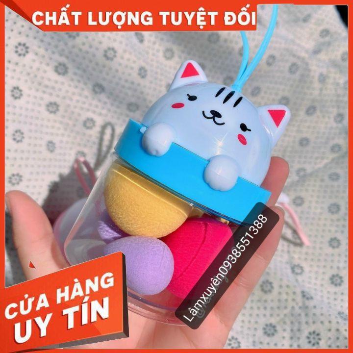 Bông mút hũ hồ lô   bông phấn mềm mịn, dễ tán không vón cục