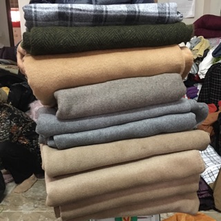 Vải dạ ép lông cừu các tông màu+ 7m gió lụa đen