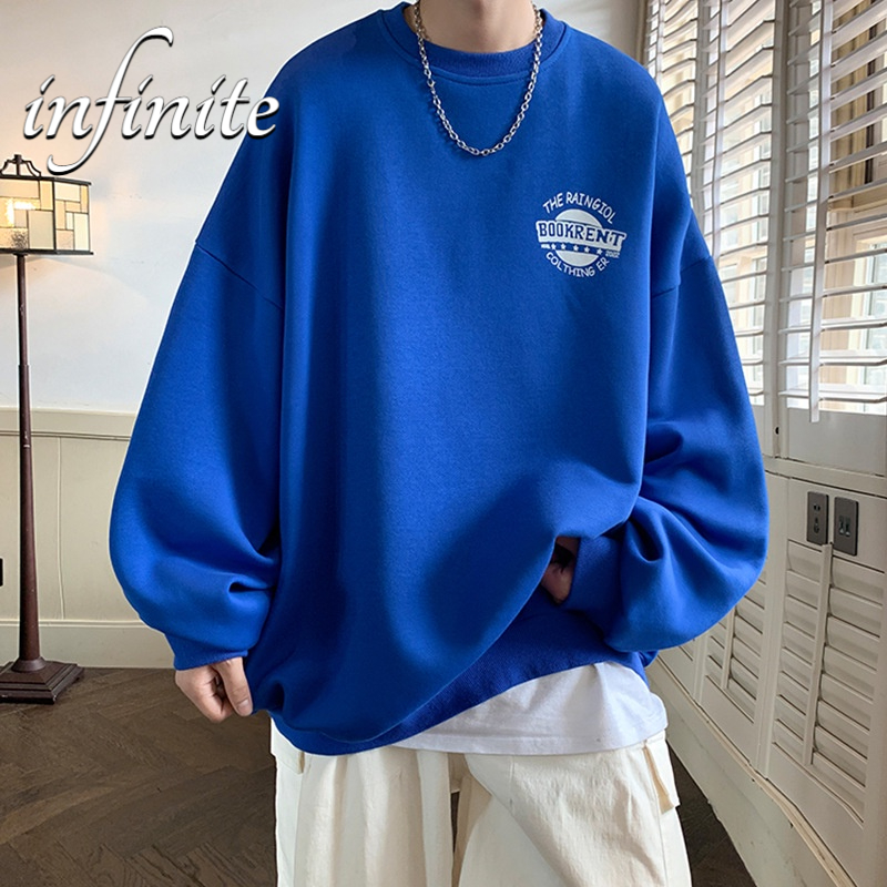 Áo sweater Cổ Tròn Dáng Rộng Cỡ Lớn Thời Trang Xuân Thu Cho Nam