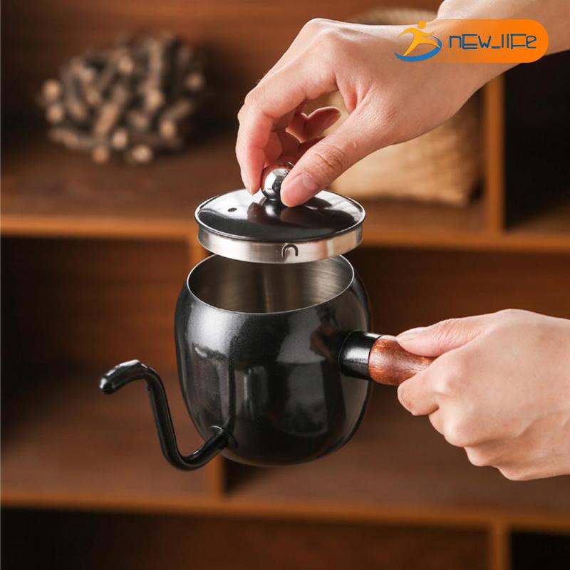 Ấm Trà / Cà Phê Cổ Ngỗng Bằng Bạc Chất Lượng Cao Shiwaki5