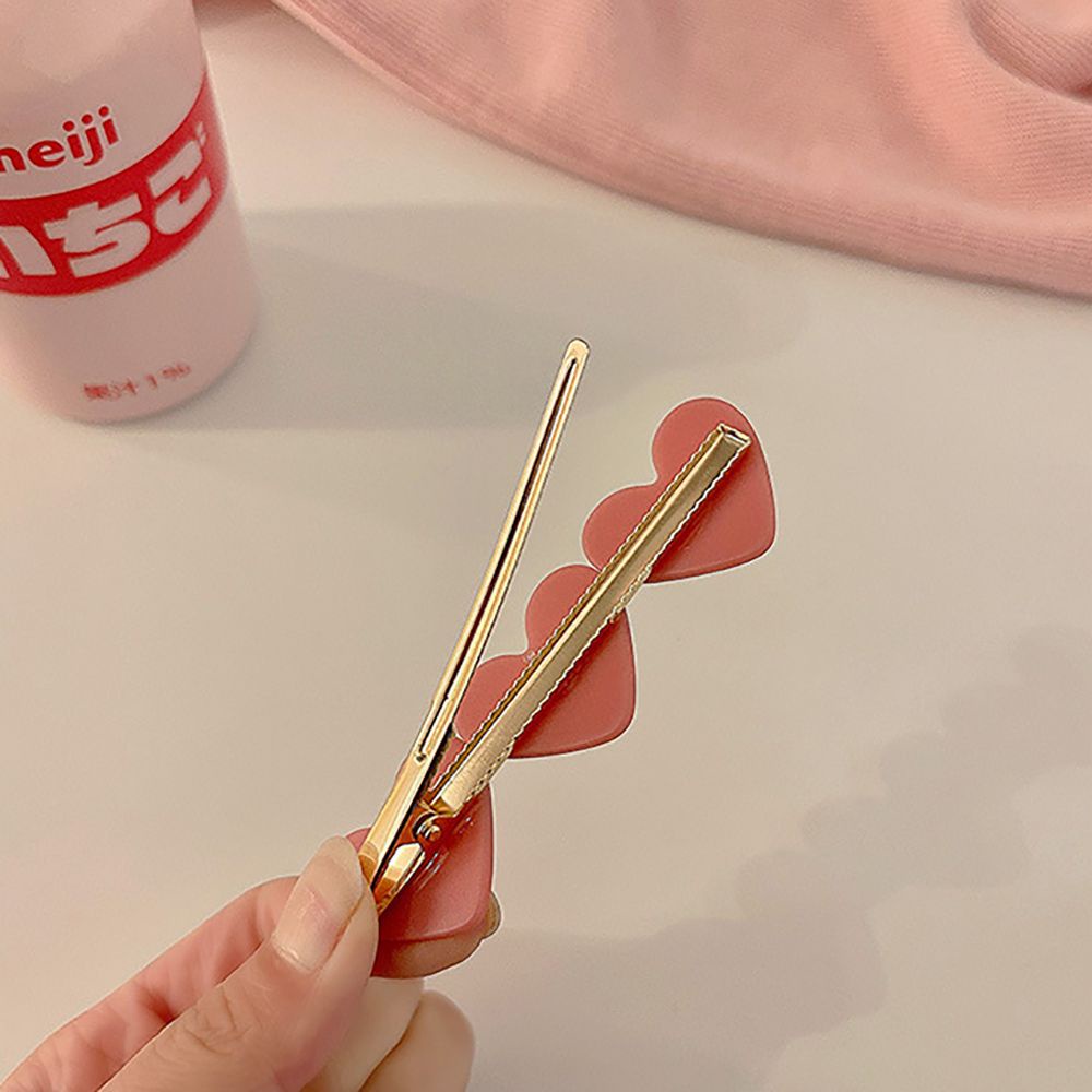 Kẹp Tóc Hình Trái Tim Màu Kẹo Ngọt Thời Trang Hàn Quốc Cho Nữ