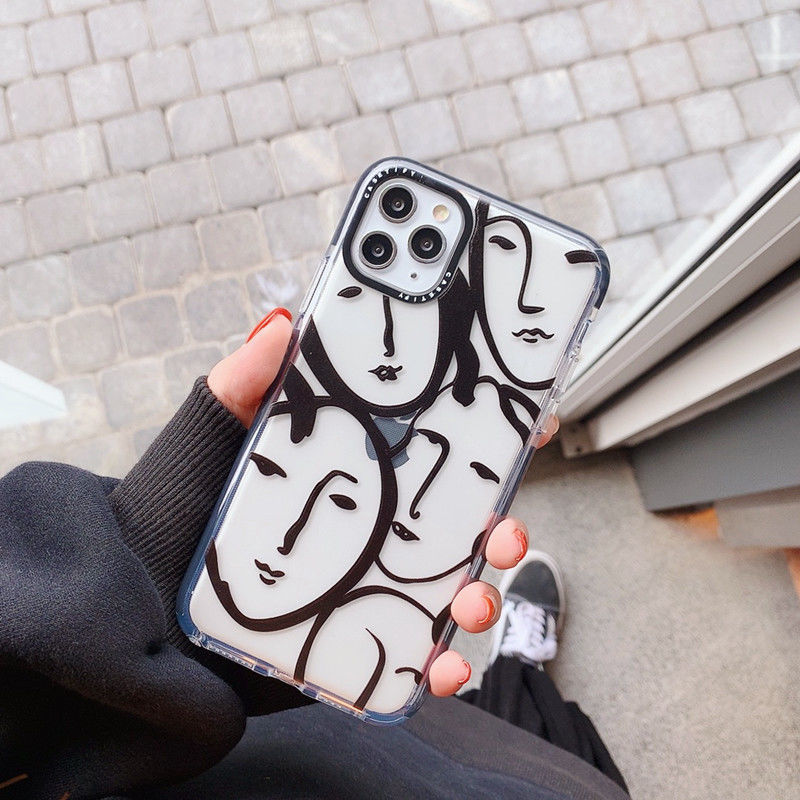 Ốp điện thoại trong suốt hình tranh vẽ nghệ thuật thú vị cho iPhone 11 12 Pro Max 6 6s 7 8 Plus X XR XS MAX SE 2020 | BigBuy360 - bigbuy360.vn