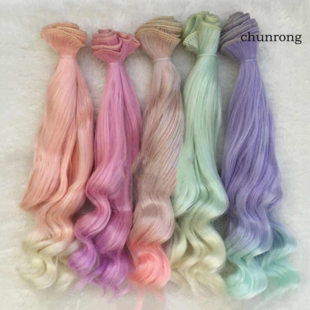 CR+Smooth Natural Color Extension Long Curly Hair BJD S-D Wigs Doll Accessories