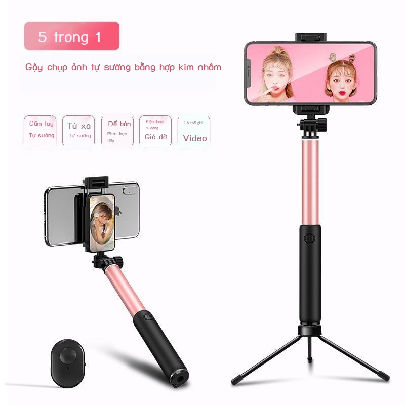 ◈Gậy Chụp Ảnh Tự Sướng Bluetooth 3 Chân Đa Năng –có remote - Hỗ trợ ảnh, quay phim, tiktok hiệu quả
