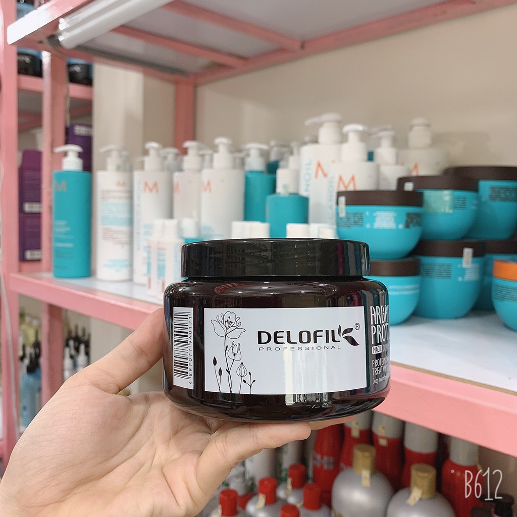 Kem hấp ủ tóc Delofil dưỡng ẩm phục hồi tóc khô sơ hư tổn 500ml (Hàng chính hãng)