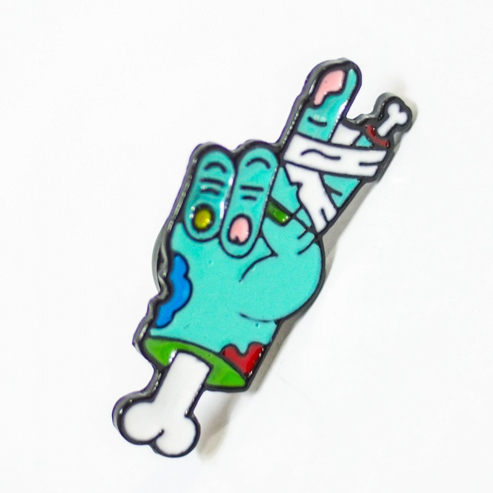 Pin sticker ghim cài áo Sticker Factory - Chủ đề Bàn tay Zombie