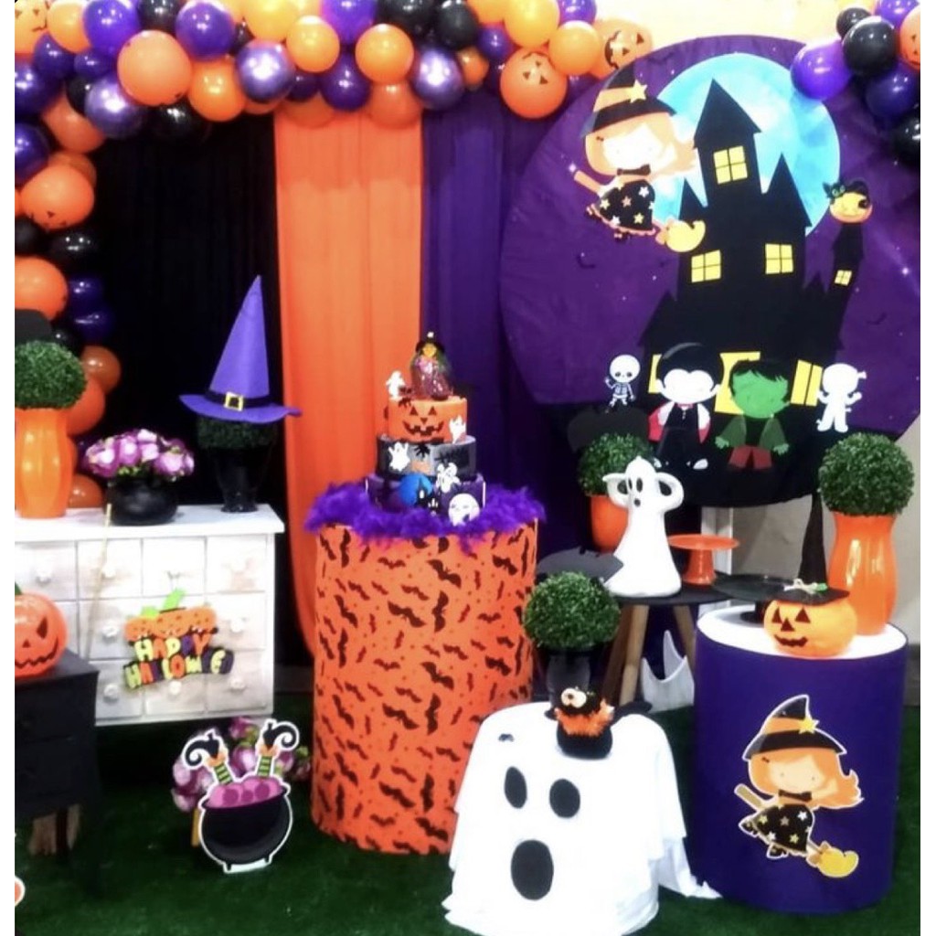 combo 100 bóng halloween tặng kèm đồ bơm