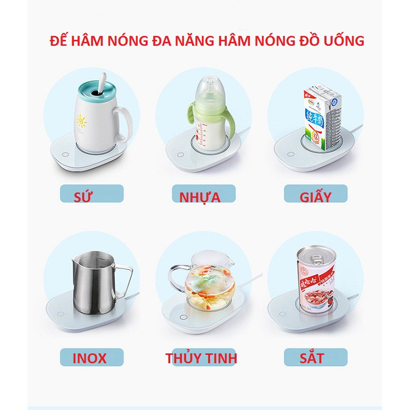 Đế hâm nóng đồ uống trà, cà phê, sữa sang trọng tiện lợi