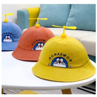 Mũ / Nón hình Doremon vàng tròn gắn chong chóng đáng yêu cho bé từ 8 tháng đến 3 tuổi