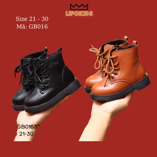 Giày Boot Cho Bé Gái- Boots Da Cổ Cao Siêu Bền, Dễ Mix Đồ