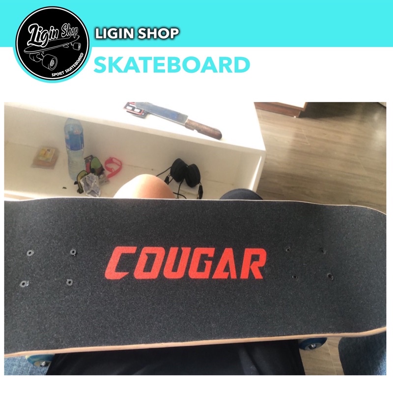 Ván trượt Skateboard, Ván Cougar, ván trượt thể thao mặt nhám gỗ ép 8 lớp, Hãng Cougar MH3108 BBTGLOBAL.