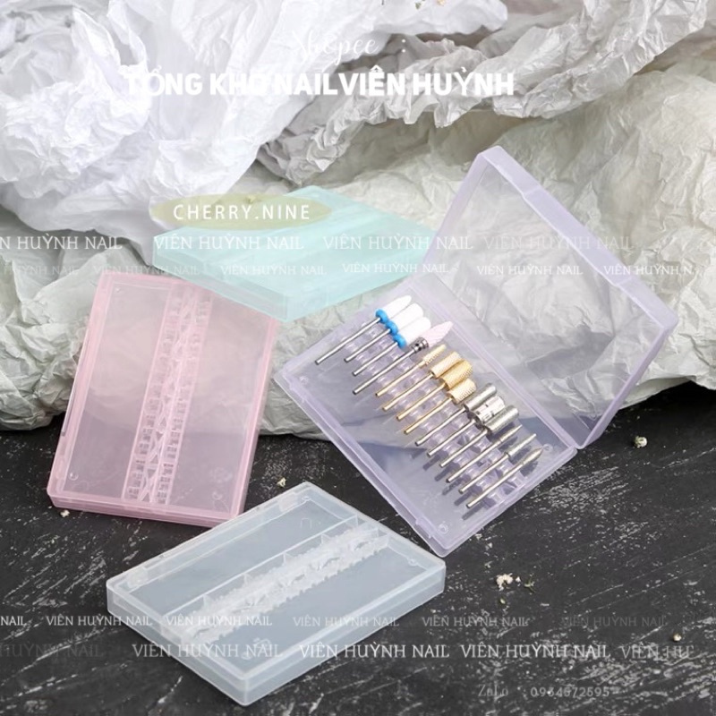 Hộp đựng đầu mài nail