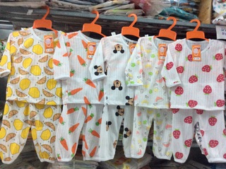 Sét 5 bộ dài tay cotton giấy cho bé yêu