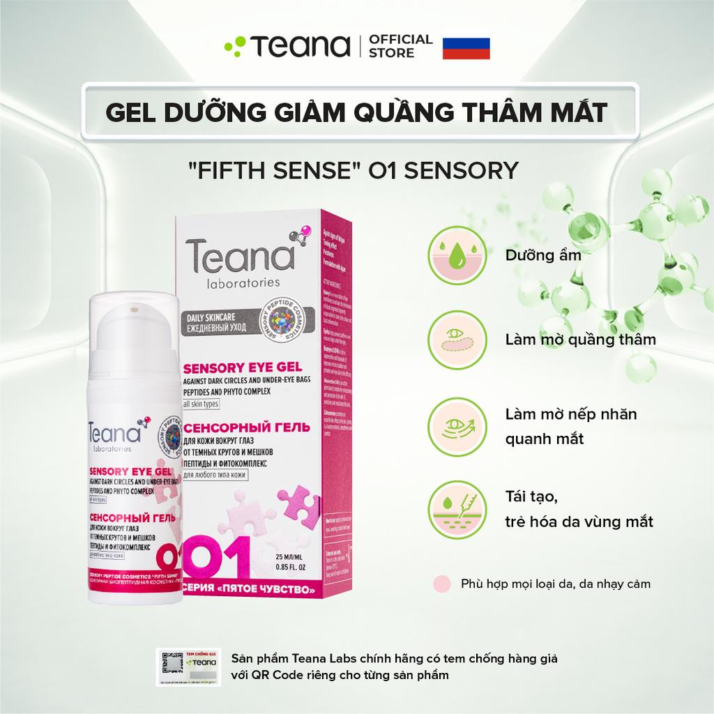 Gel dưỡng Teana "Fifth Sense" O1 Sensory Against Dark Circles And Under-Eye Bags giảm quầng thâm mắt 25ml