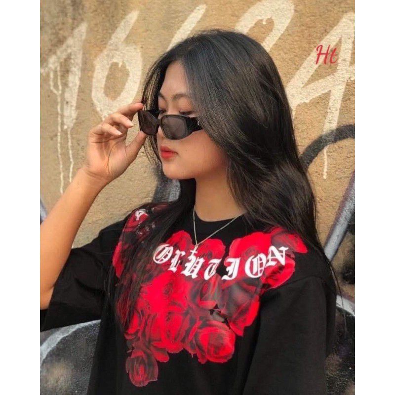 ⚡Áo thun nam nữ unisex Hoa hồng ⚡Phông tay lỡ form thụng mặc đôi ,nhóm cực chất
