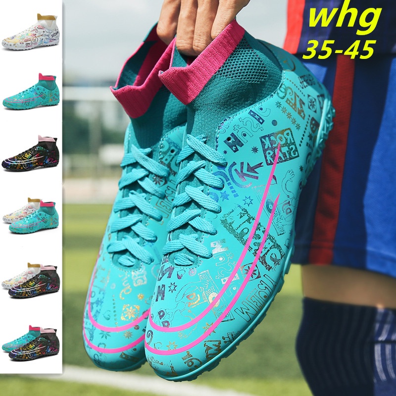 Giày Đá Bóng Cổ Cao Size 35-45 Thời Trang Cao Cấp Dành Cho Nam Nữ