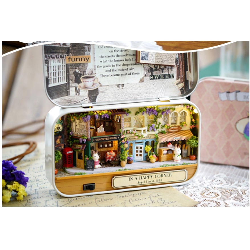 Mô Hình Phục Dựng Nhà Gỗ Diy - Box Theatre - In A Happy Corner 4005