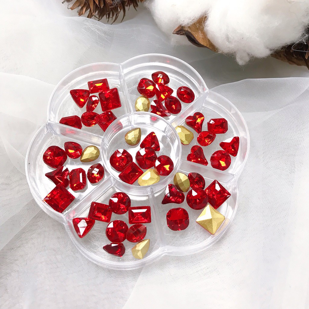 Đá Khối Set 50 Viên ( Màu Đỏ )