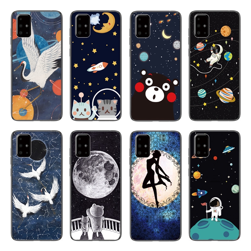 Ốp điện thoại TPU mềm hoạ tiết hành tinh hoạt hình dành cho Samsung Galaxy A71/A51/A41/A31/A2 | BigBuy360 - bigbuy360.vn