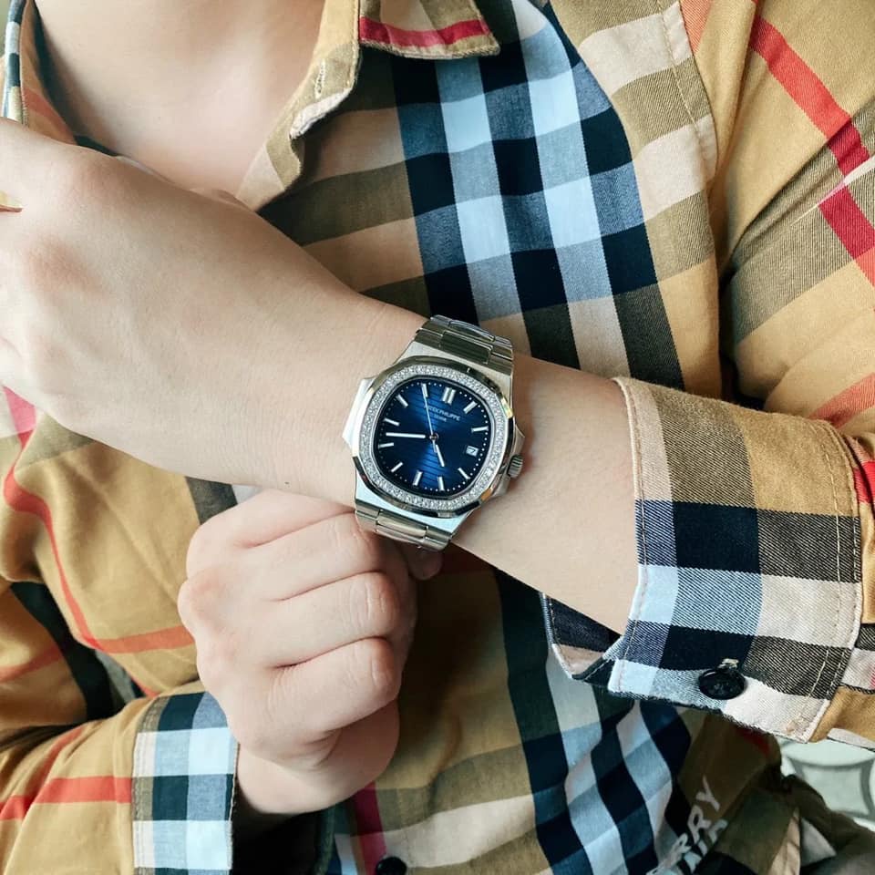 Đồng hồ Nam Ptk máy nhật chạy cơ Automatic vuông vành đá tròn size 41mm dây kim loại vỏ trắng nhiều màu có dạ quang
