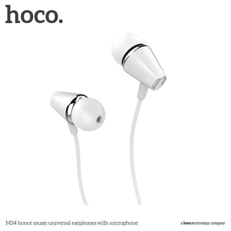 Tai nghe IP 5 6 Hoco M34 chân cắm tròn 3.5mm,có mic đàm thoại dành cho 5 6 6S 6Plus 6SPlus, android dây dài 1,2 mét
